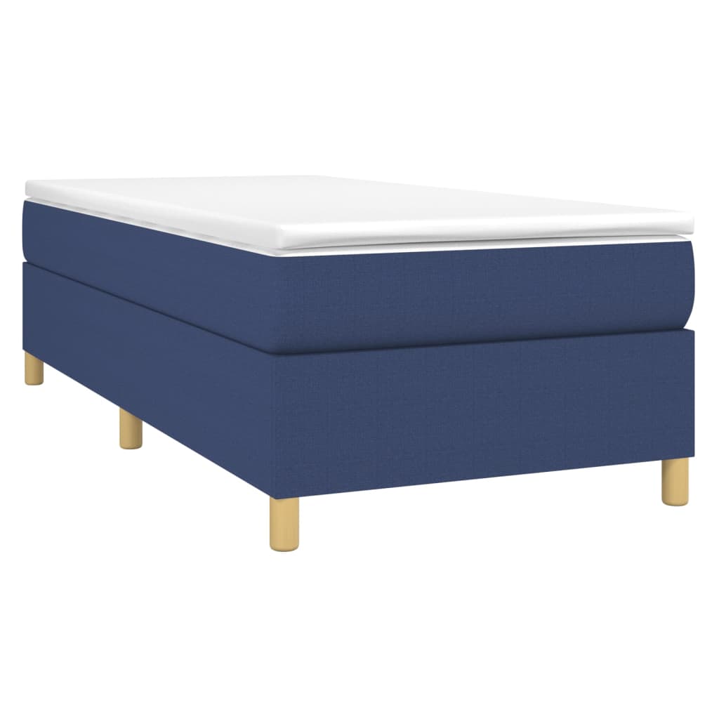 vidaXL Estrutura de cama 90x190 cm tecido azul