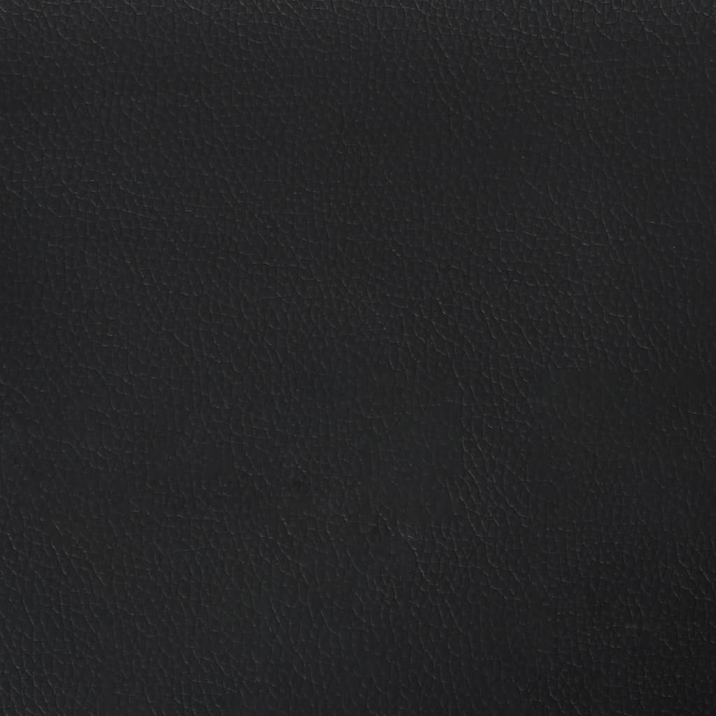 vidaXL Almofadão de cabeceira 80 cm couro artificial preto