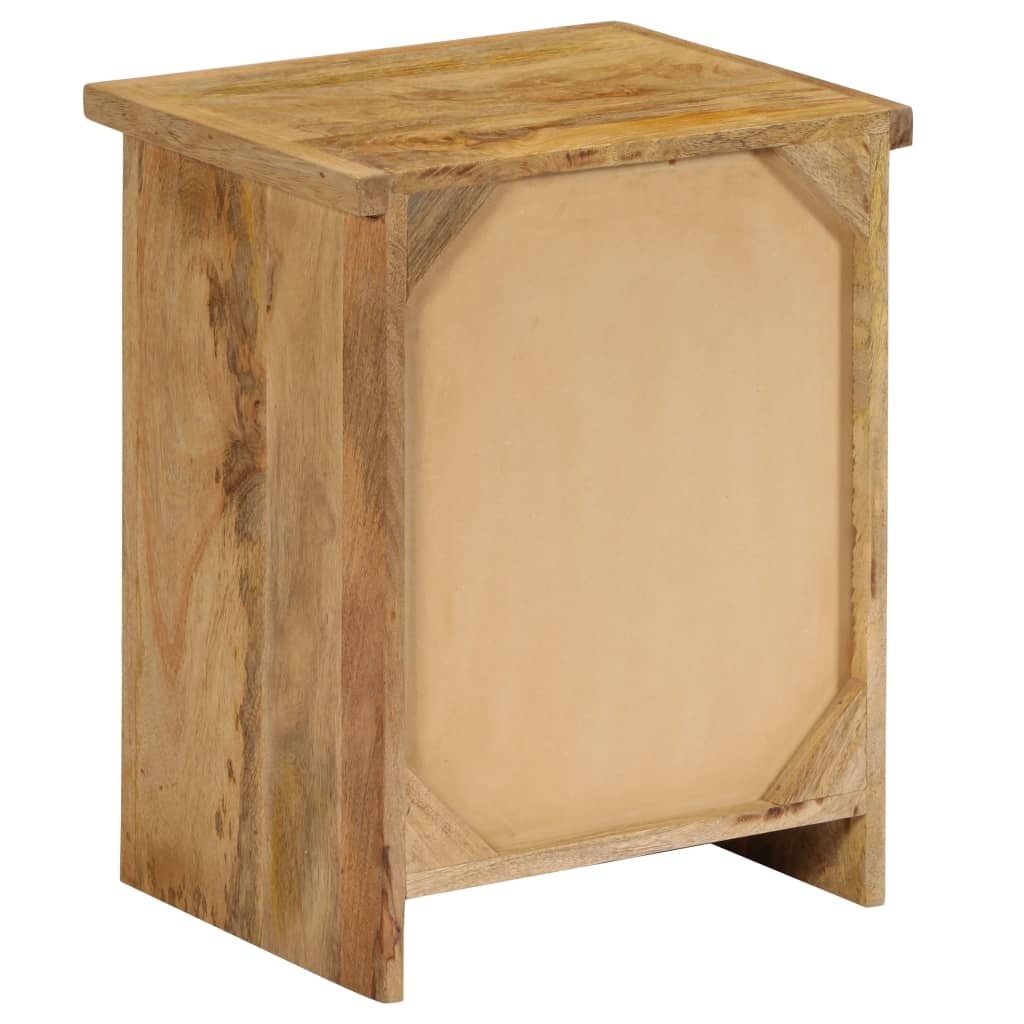 vidaXL Mesa de cabeceira em madeira de mangueira maciça 40x30x50 cm
