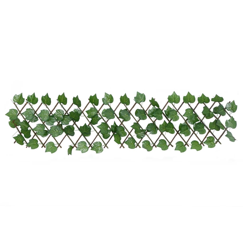 vidaXL Treliça de videira artificial extensível 180x20 cm verde