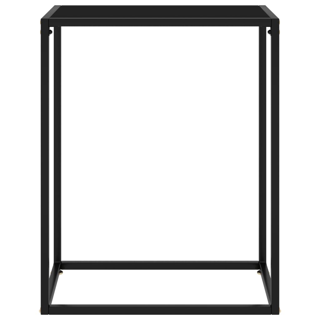 vidaXL Mesa consola 60x35x75 cm vidro temperado preto