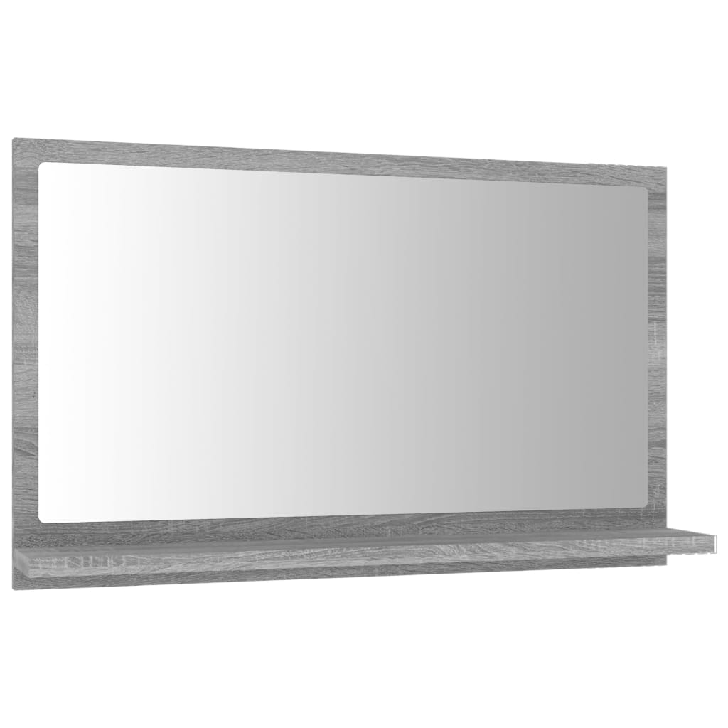 vidaXL Espelho WC 60x10,5x37 cm derivados de madeira sonoma cinza