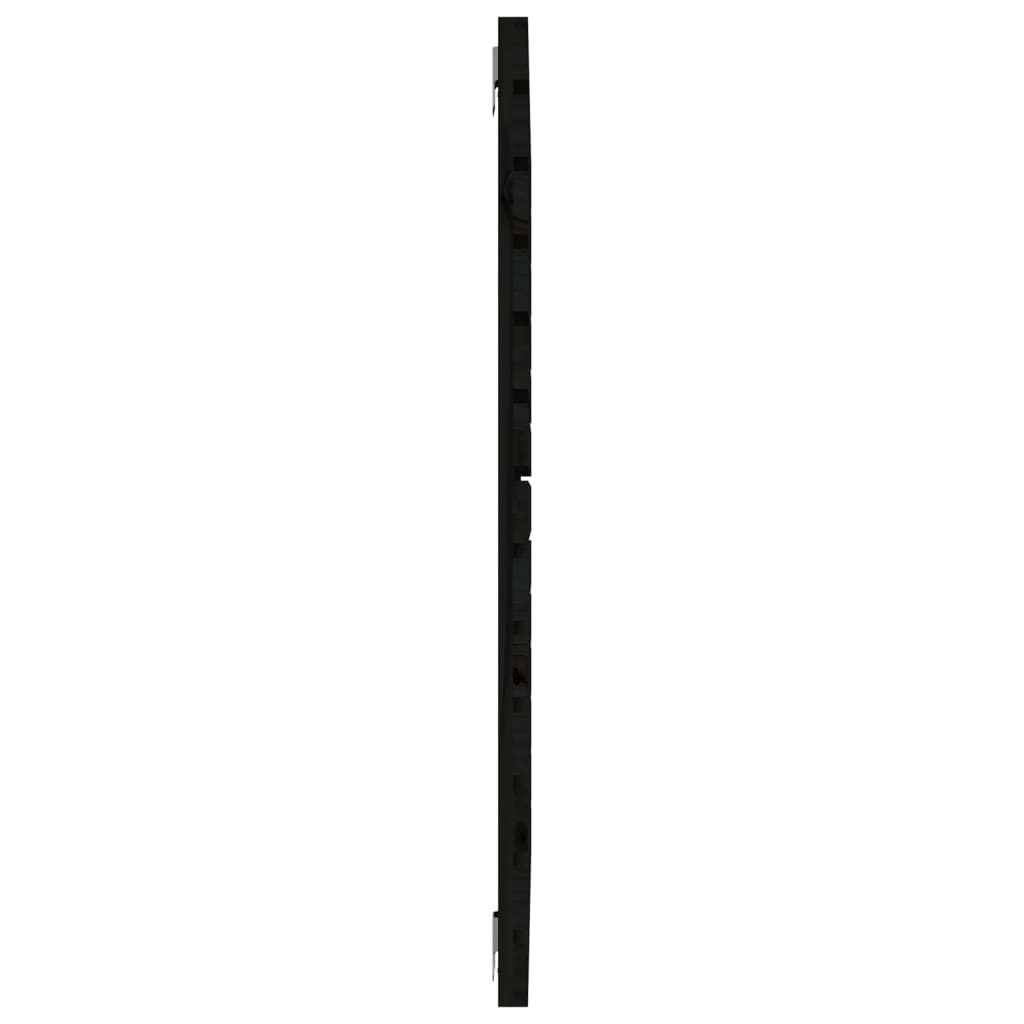 vidaXL Cabeceira de parede 106x3x91,5 cm madeira de pinho maciça preto