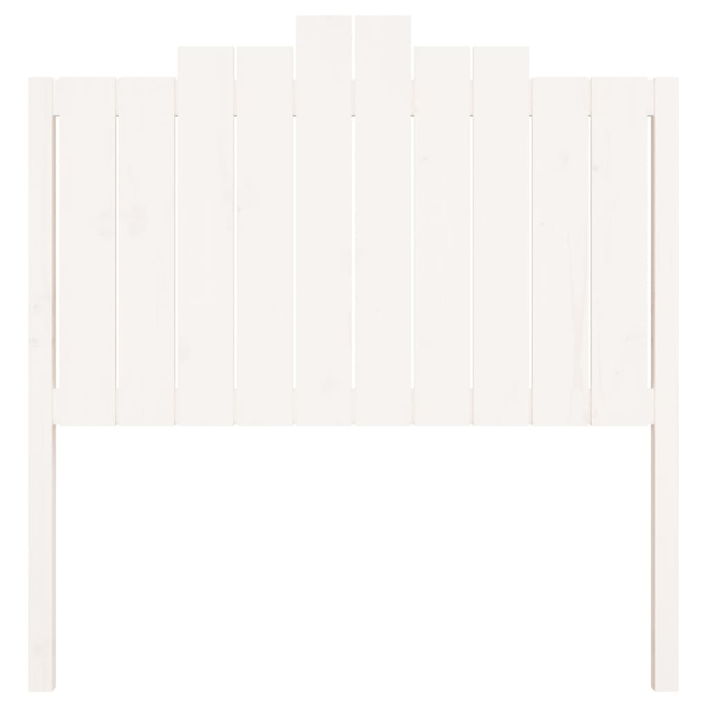 vidaXL Cabeceira de cama 106x4x110 cm pinho maciço branco