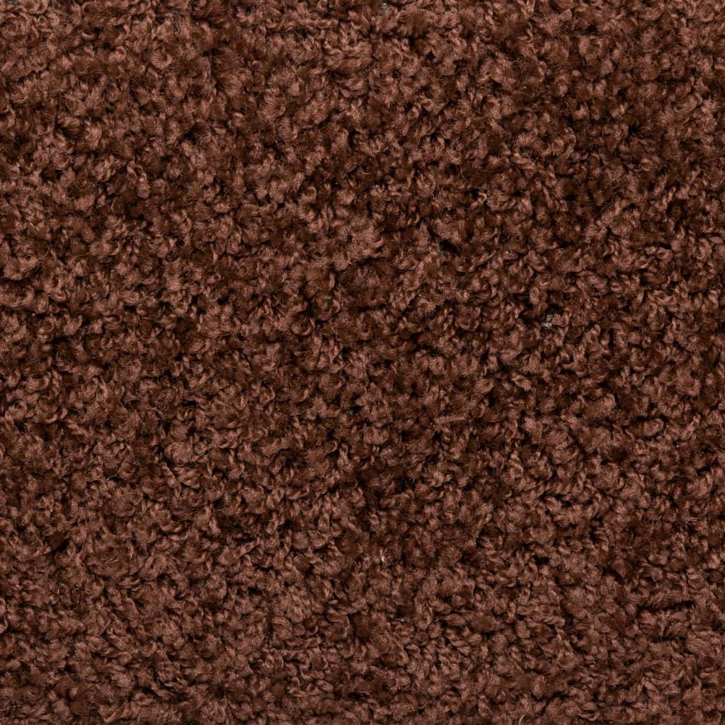 vidaXL Tapete/carpete para degraus 15 pcs 65x21x4 cm castanho