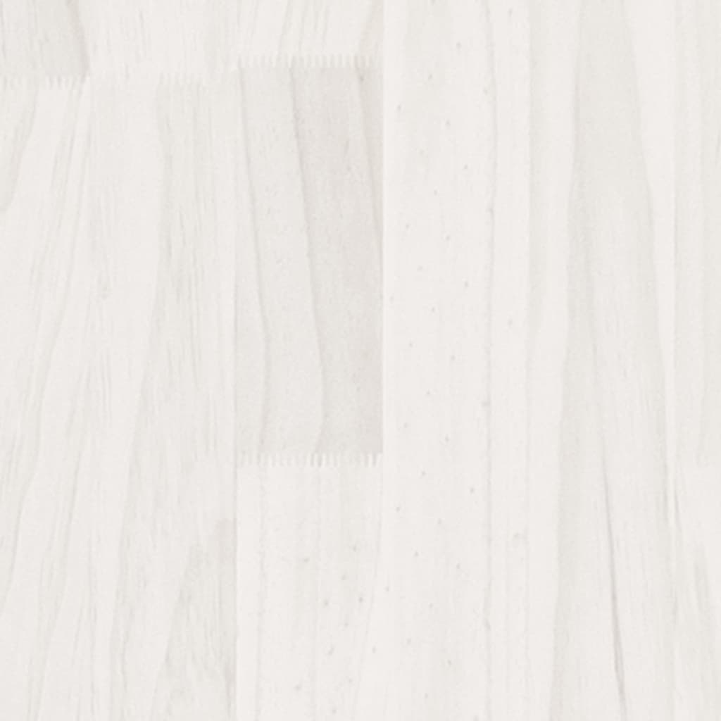 vidaXL Armário de apoio 35,5x33,5x76 cm madeira de pinho maciça branco