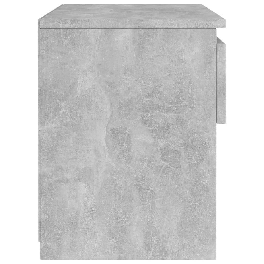 vidaXL Mesa de cabeceira 40x30x39 cm contraplacado cinzento cimento