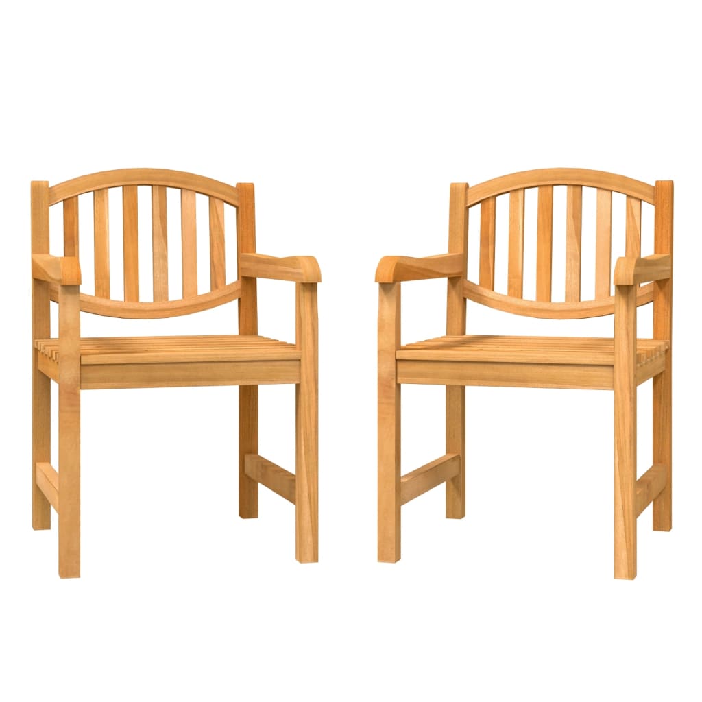 vidaXL Cadeiras de jardim 2 pcs 58x59x88 cm madeira de teca maciça