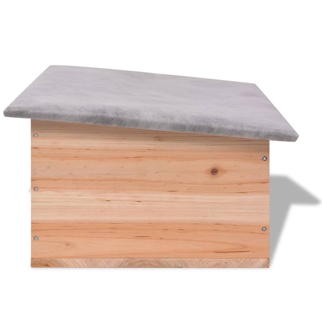 vidaXL Casa para ouriço em madeira 45x33x22 cm