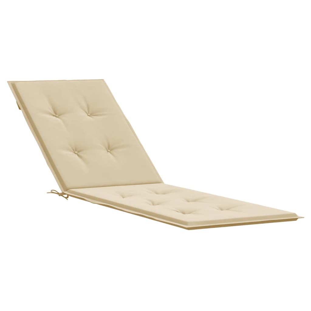 vidaXL Almofadão para cadeira de terraço (75+105)x50x3cm bege