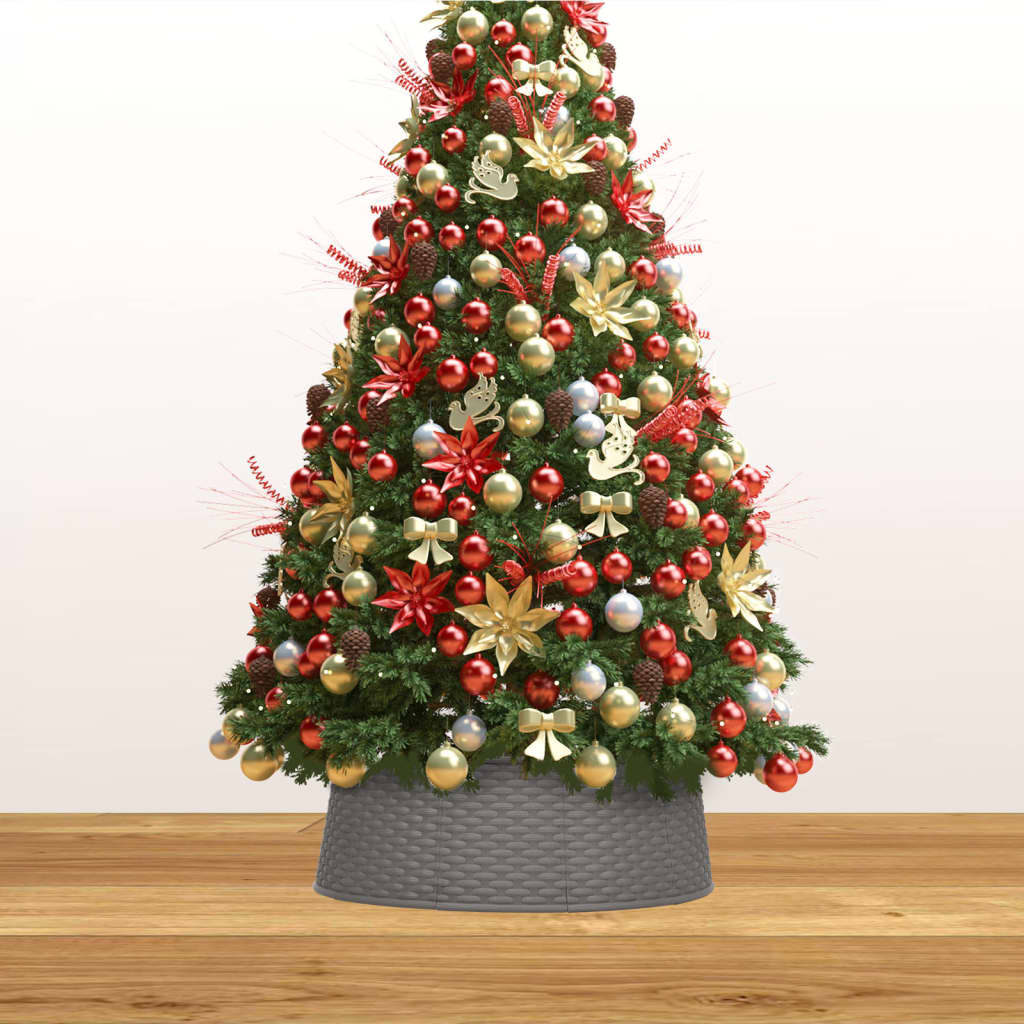 vidaXL Saia para árvore de Natal Ø65x19,5 cm castanho
