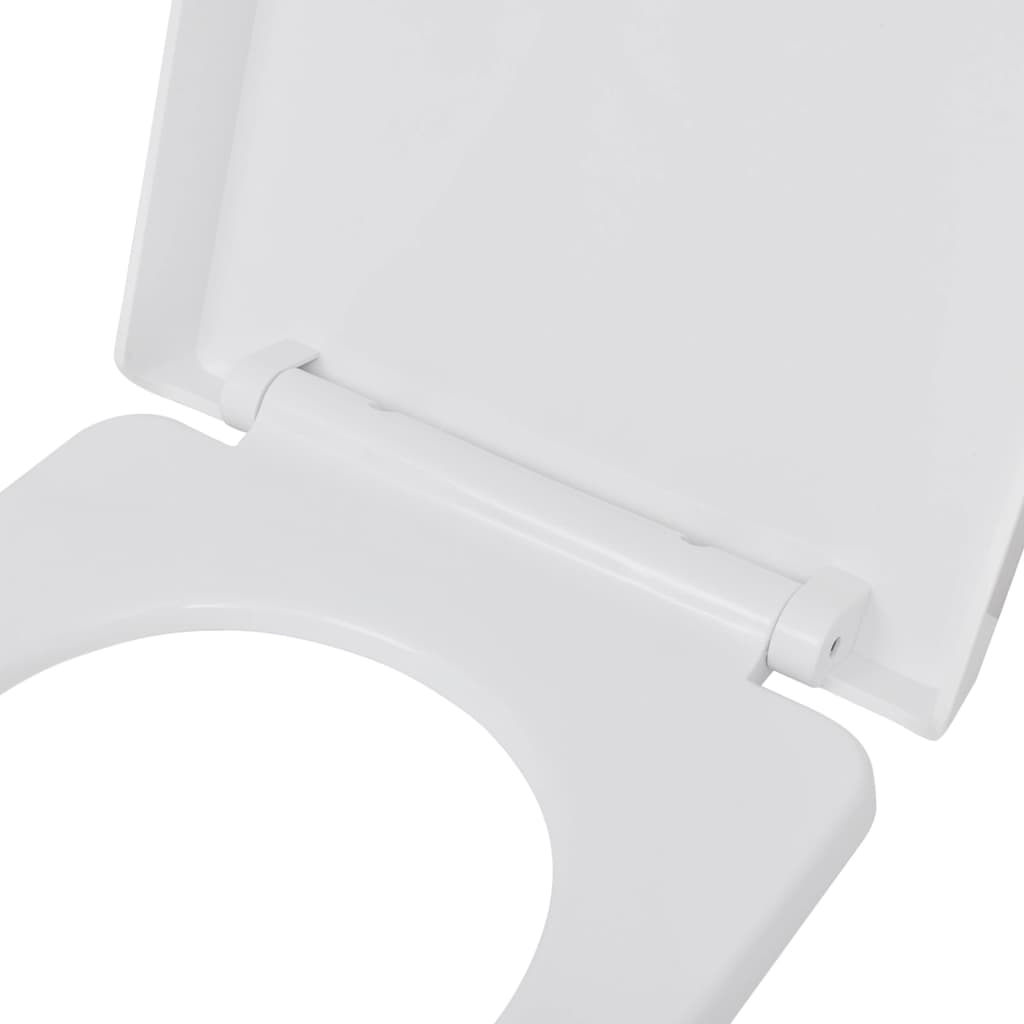 vidaXL Assentos sanita com tampas de fecho suave 2 pcs plástico branco