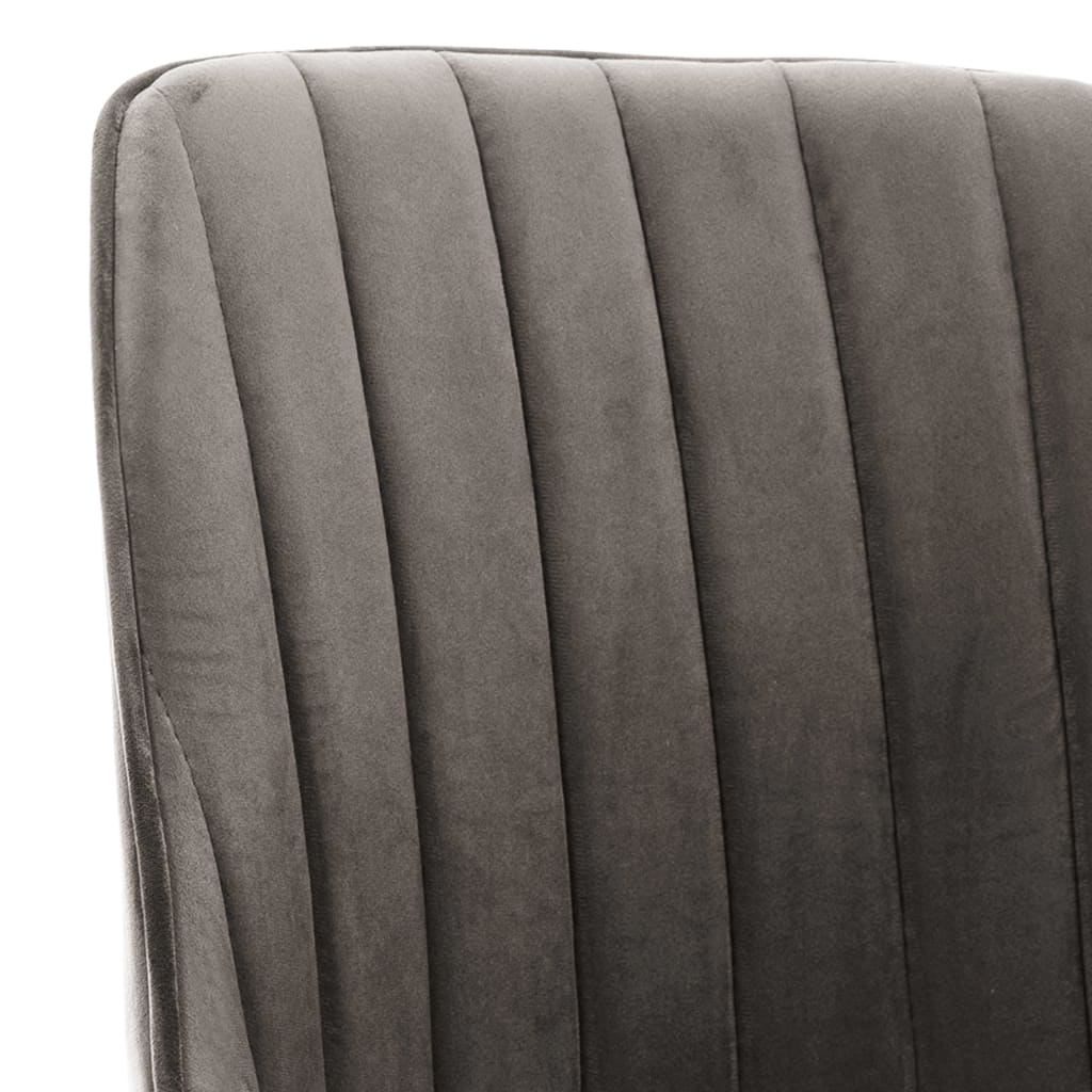 vidaXL Cadeiras de jantar 6 pcs veludo cinzento-escuro