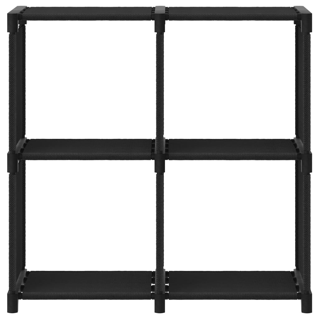 vidaXL Unidade de prateleiras 4 cubos 69x30x72,5 cm tecido preto