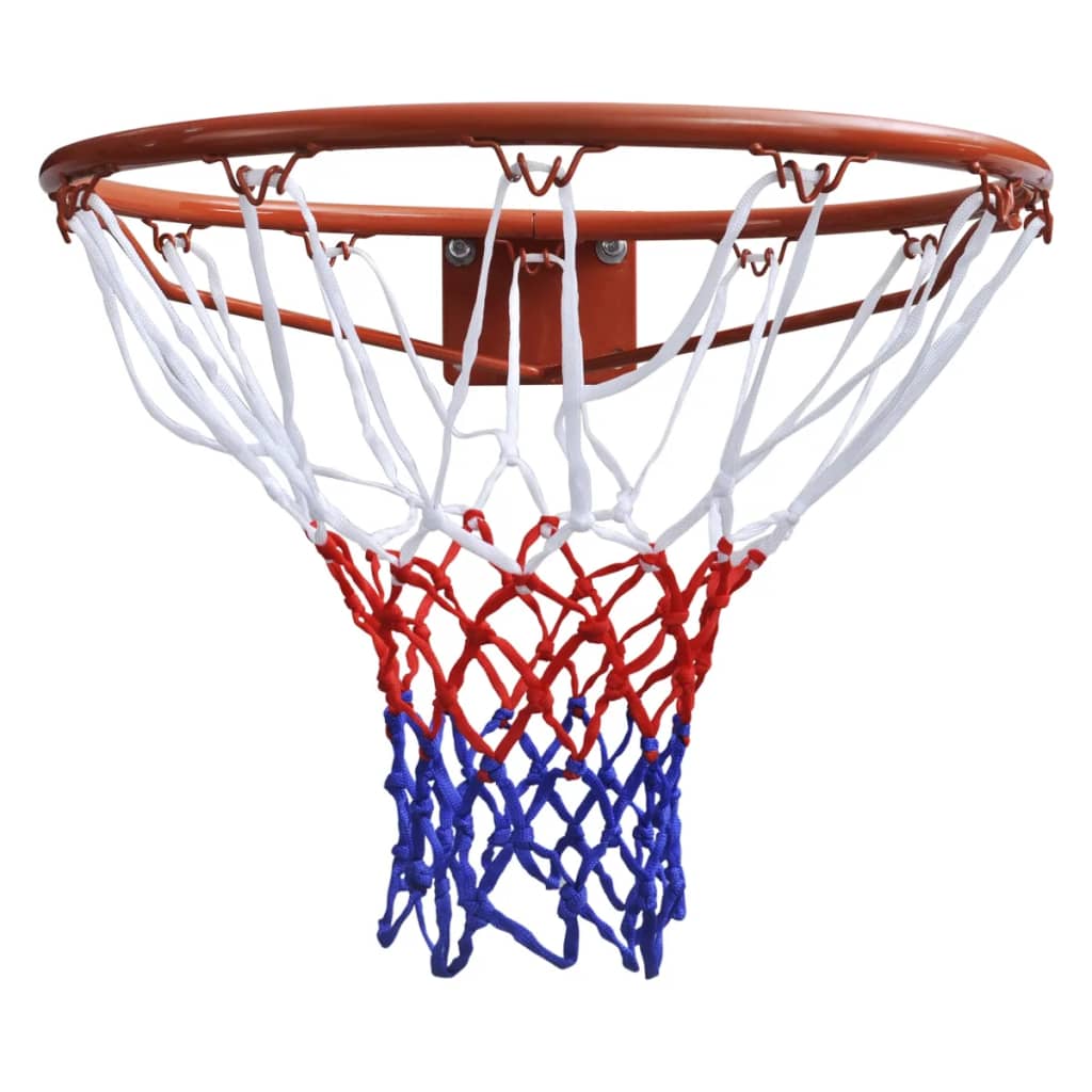 vidaXL Cesto basquetebol com aro e rede 45 cm laranja