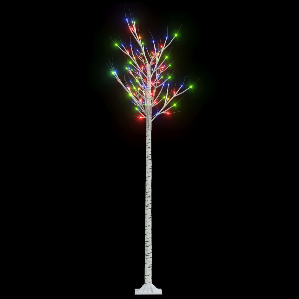 vidaXL Árvore de Natal 200 LEDs salgueiro int./ext. 2,2m colorido
