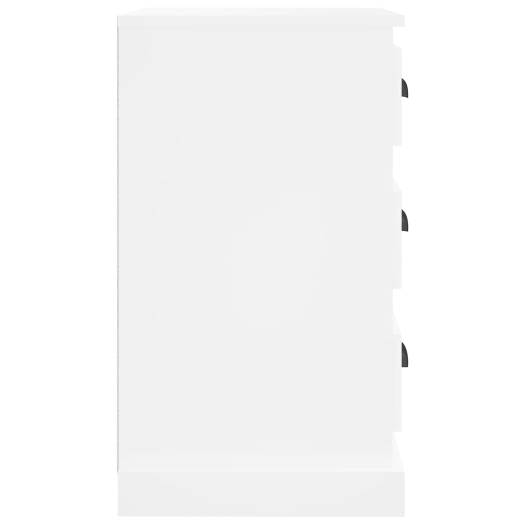 vidaXL Mesa de cabeceira 39x39x67 cm derivados de madeira branco