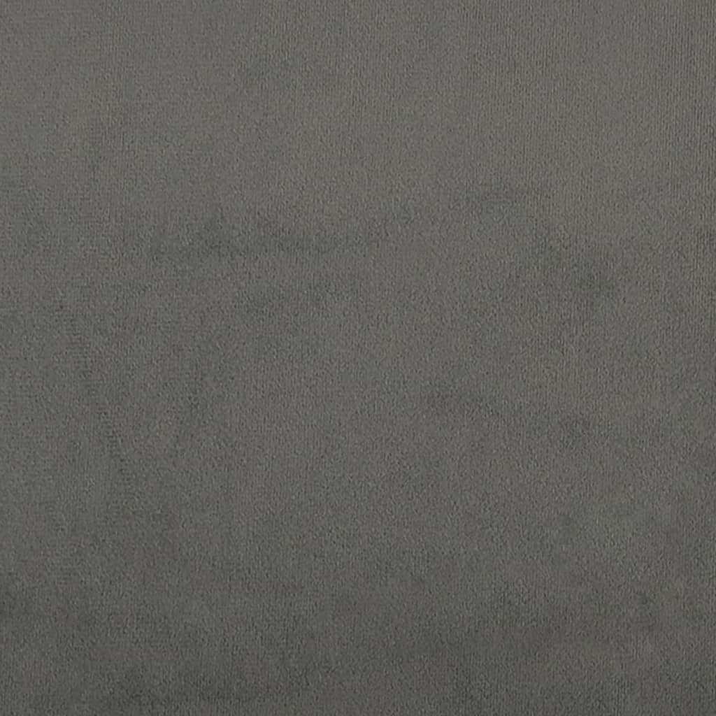 vidaXL Cabeceira de cama veludo 100x7x78/88 cm cinzento-escuro