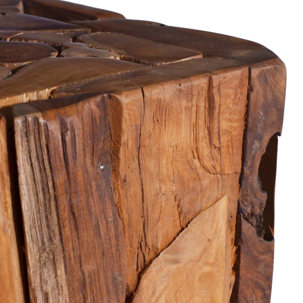 vidaXL Mesa de apoio 30x30x80 cm madeira de teca maciça