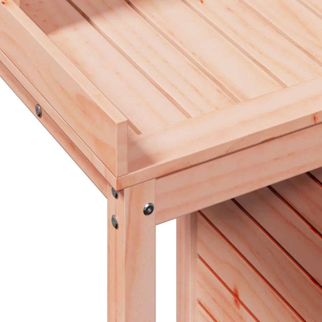 vidaXL Mesa de jardinagem com prateleiras madeira de douglas maciça