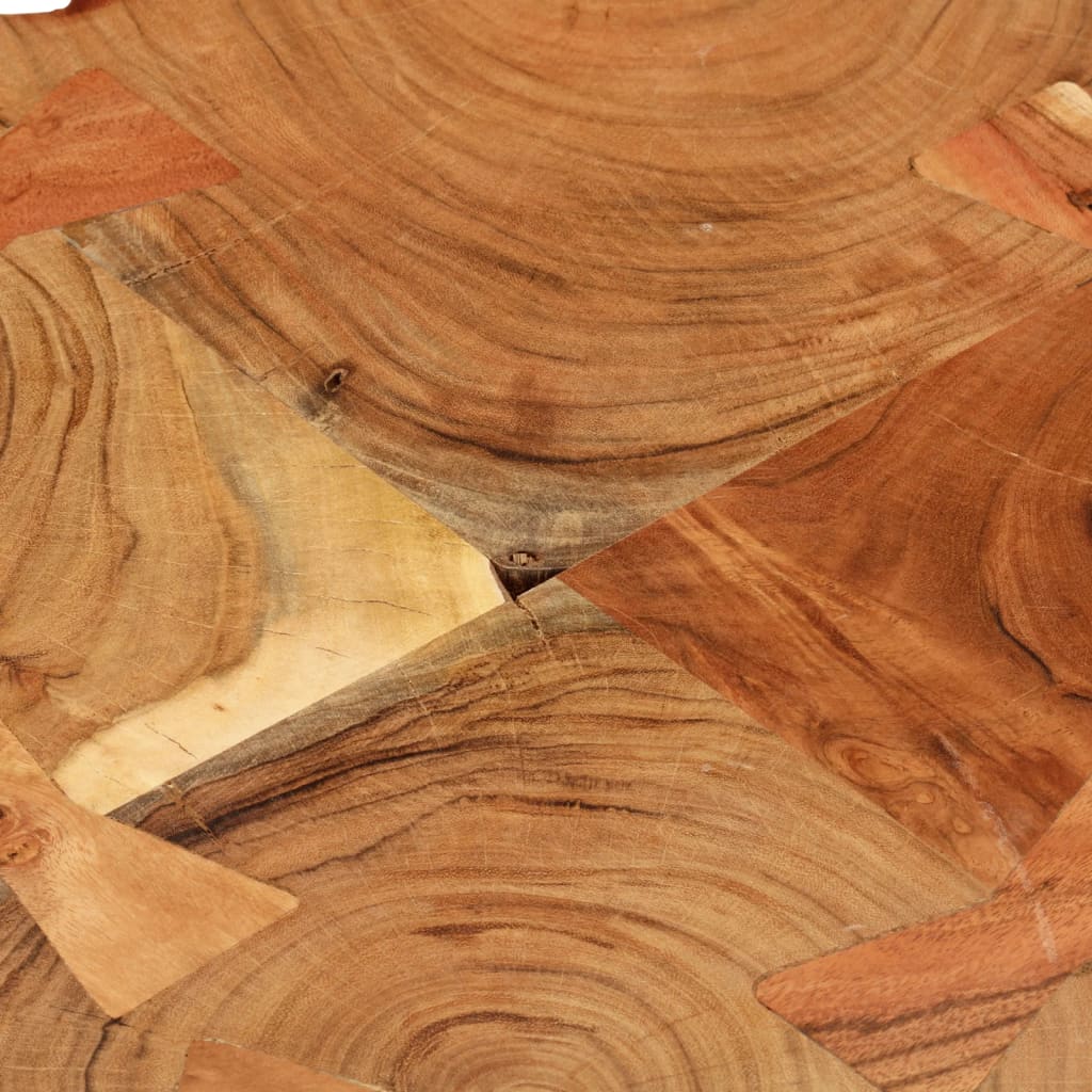 vidaXL Mesa de centro 35 cm 4 troncos madeira de sheesham sólida