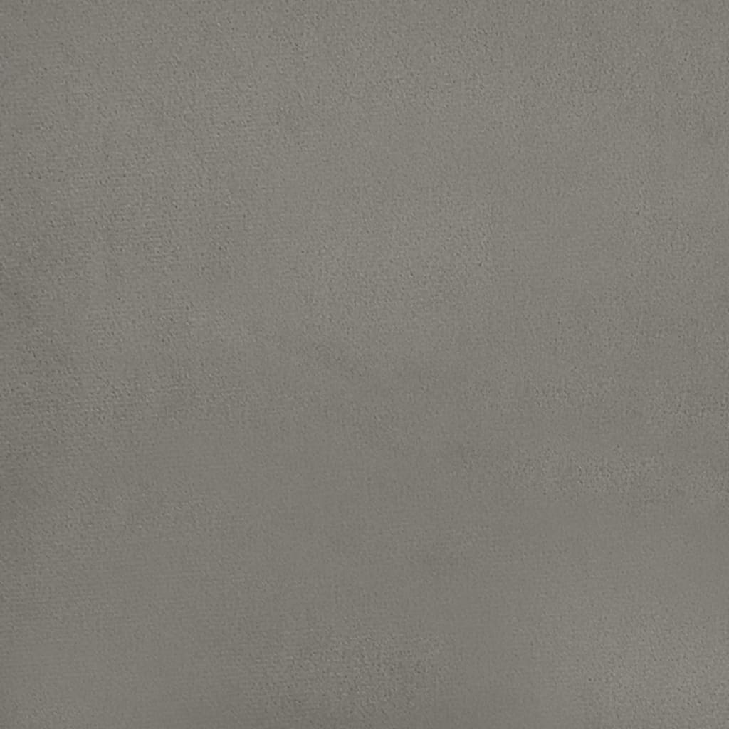 vidaXL Cabeceira de cama veludo 80x7x78/88 cm cinzento-claro