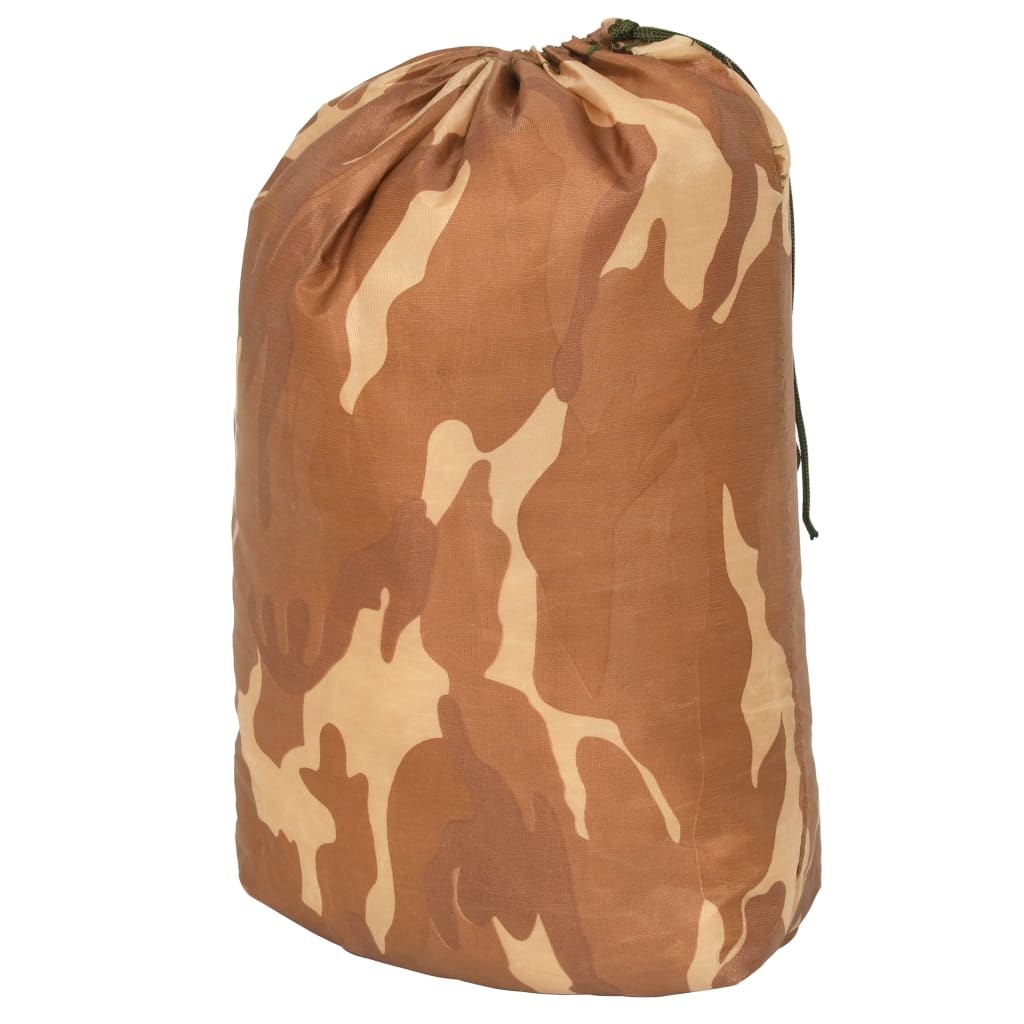vidaXL Rede de camuflagem com saco de armazenamento 2x5 m bege
