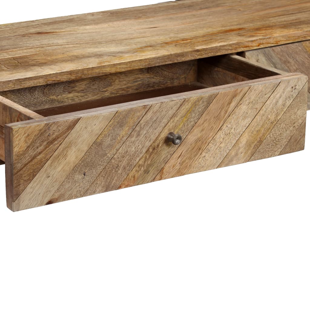 vidaXL Mesa consola em madeira de mangueira maciça 118x30x80 cm