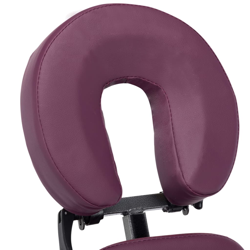 vidaXL Cadeira de massagens couro artificial 122x81x48 cm bordô