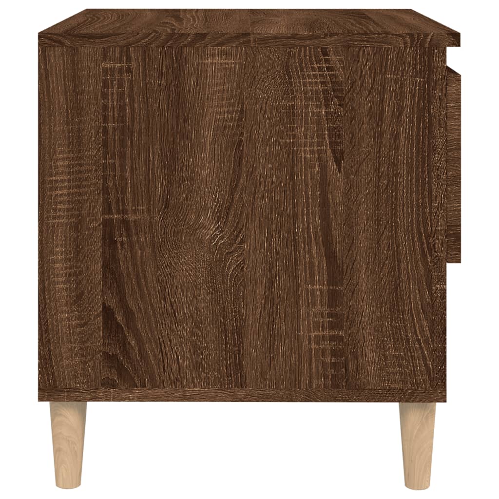 vidaXL Mesa cabeceira 50x46x50 cm derivados madeira carvalho castanho