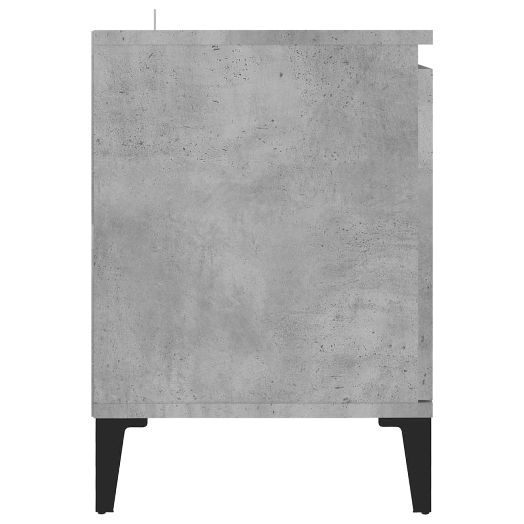 vidaXL Móvel de TV com pernas em metal 103,5x35x50 cm cinzento cimento