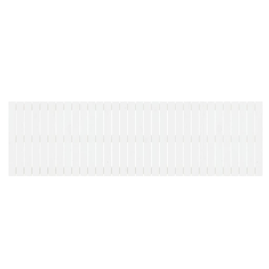 vidaXL Cabeceira de parede 204x3x60 cm madeira de pinho maciça branco