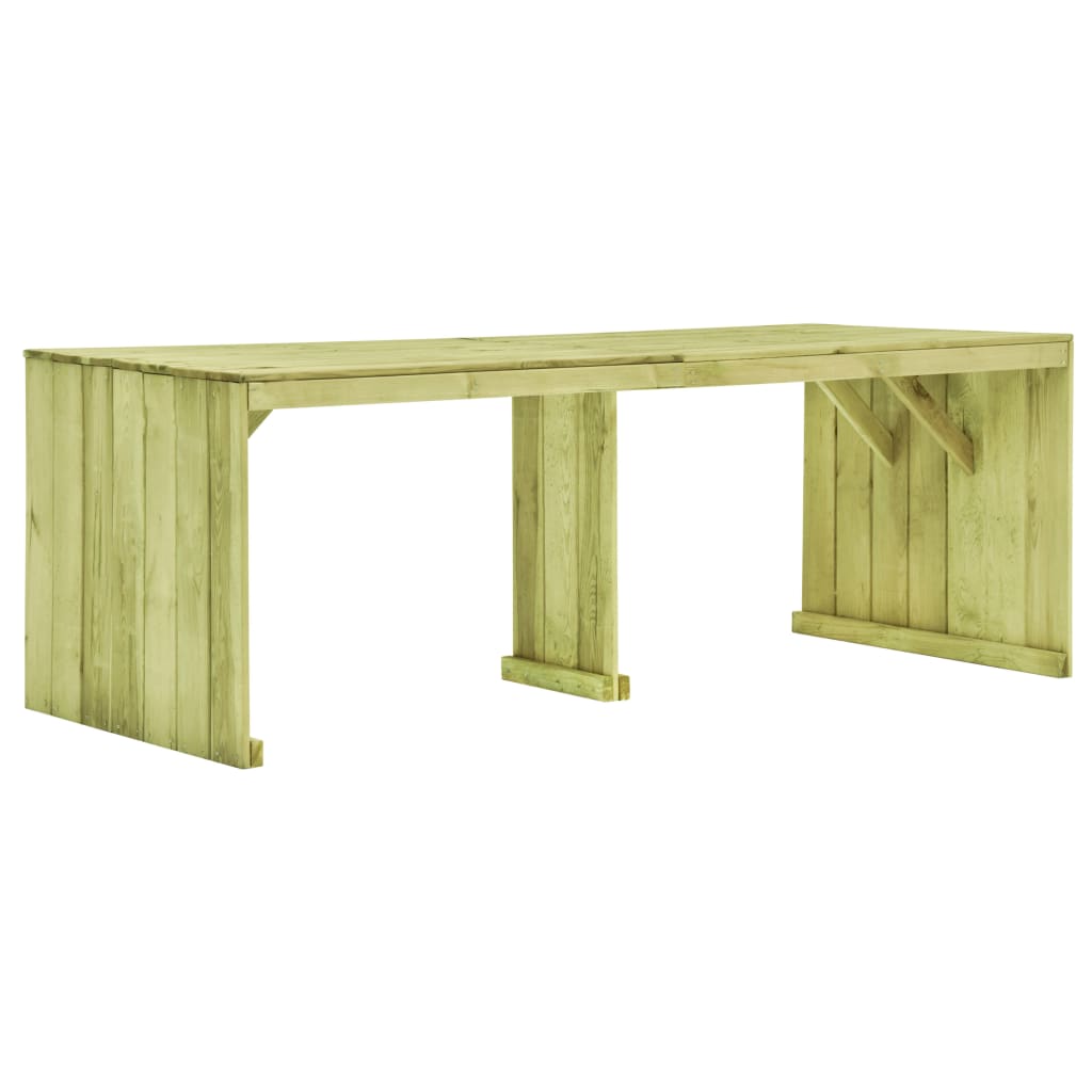vidaXL Mesa de jardim 220x101,5x80 cm madeira de pinho impregnada