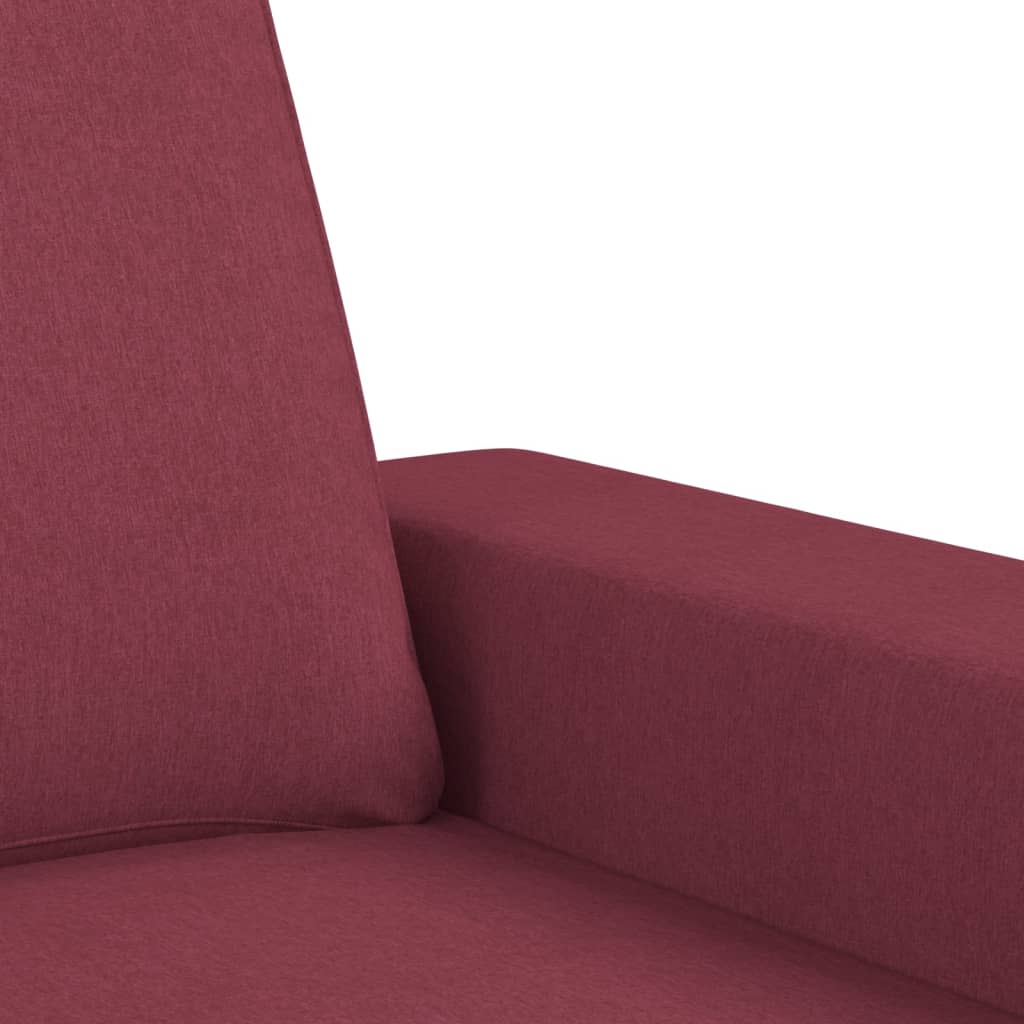 vidaXL 2 pcs conjunto de sofás tecido vermelho-tinto