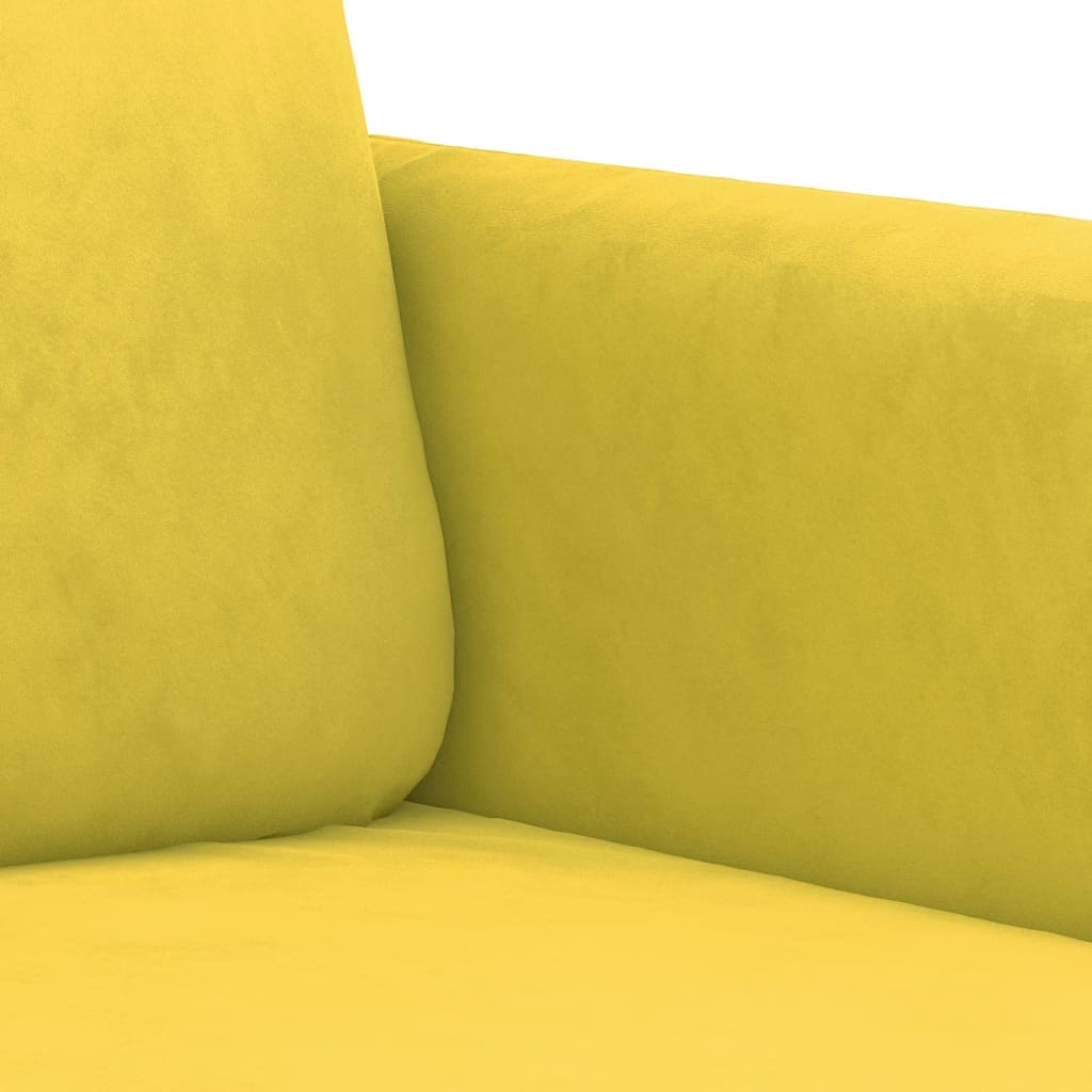 vidaXL Poltrona 60 cm veludo amarelo