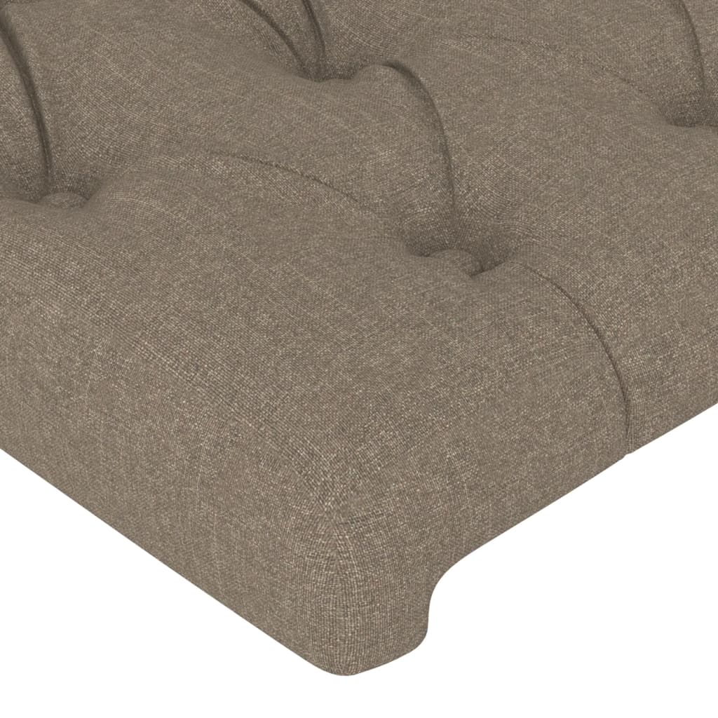 vidaXL Cabeceira cama 2 pcs tecido 90x7x78/88 cm cinzento-acastanhado