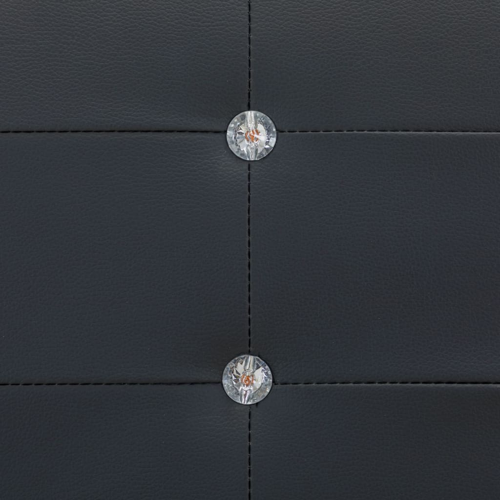 vidaXL Cama com colchão 160x200 cm couro artificial preto