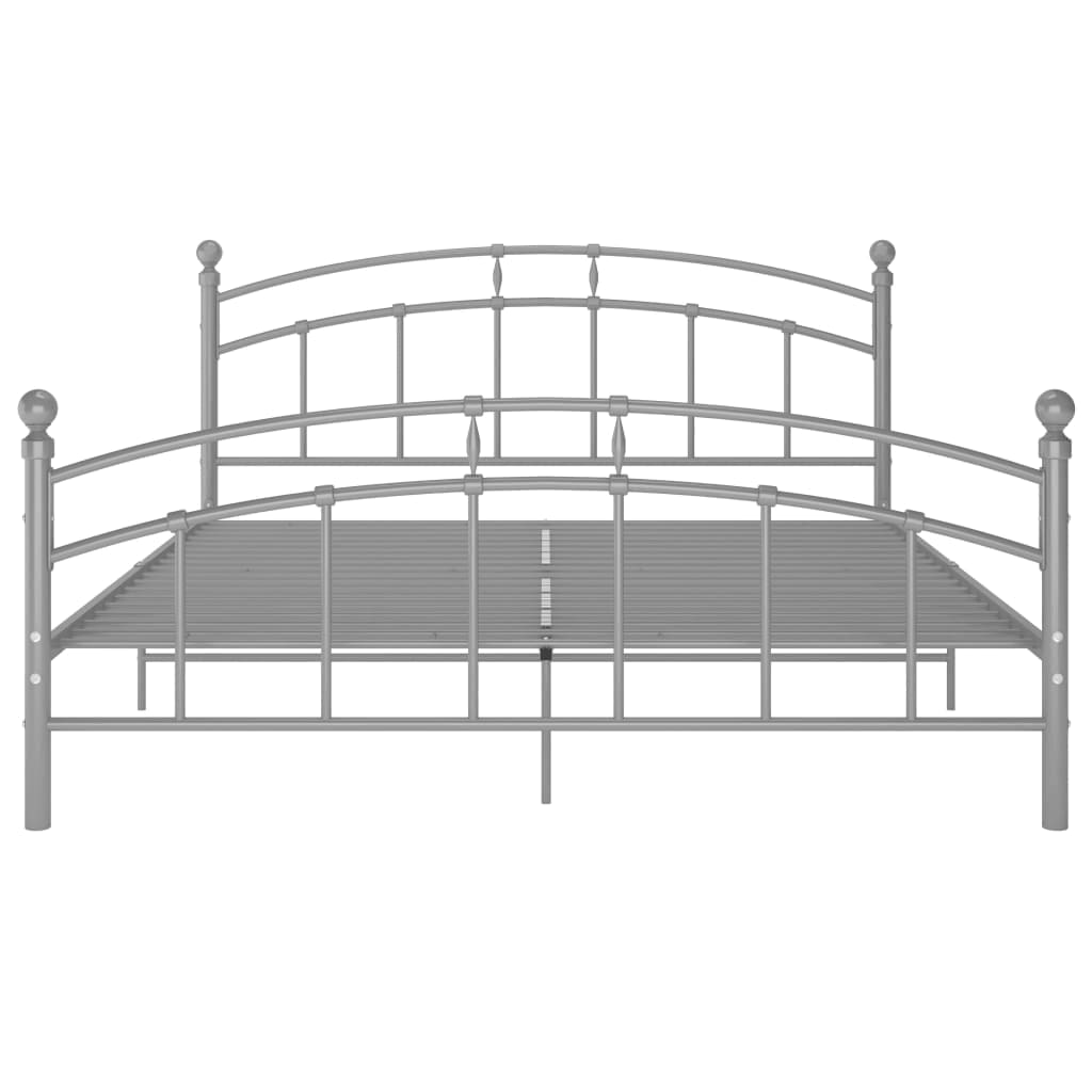 vidaXL Estrutura de cama 160x200 cm metal cinzento