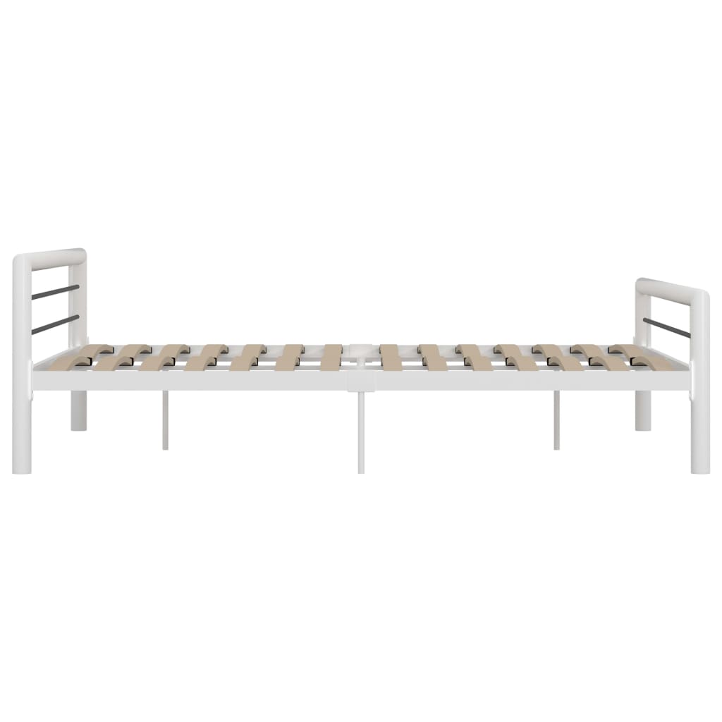 vidaXL Estrutura de cama 180x200 cm metal branco e preto