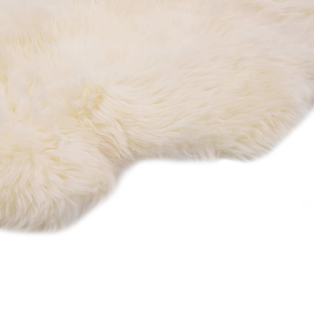 vidaXL Tapete em pele de carneiro 60x180 cm branco