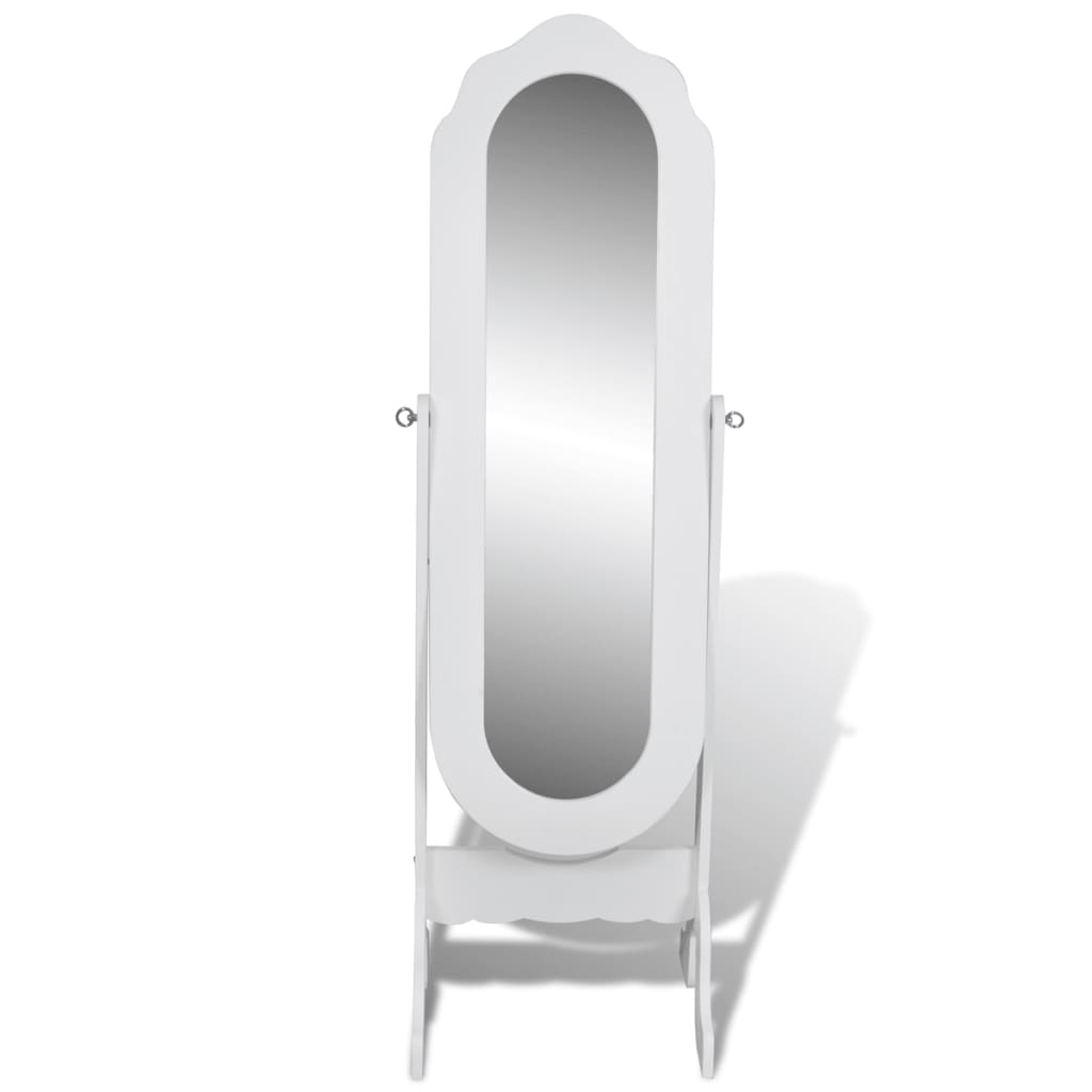Espelho de pé ajustável Branco