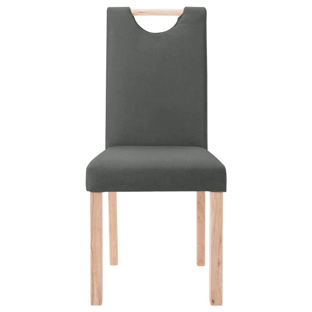 vidaXL Cadeiras de jantar 2 pcs tecido cinzento-escuro