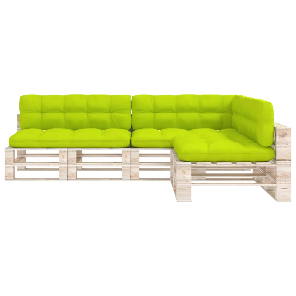 vidaXL Almofadões para sofás de paletes 7 pcs verde brilhante