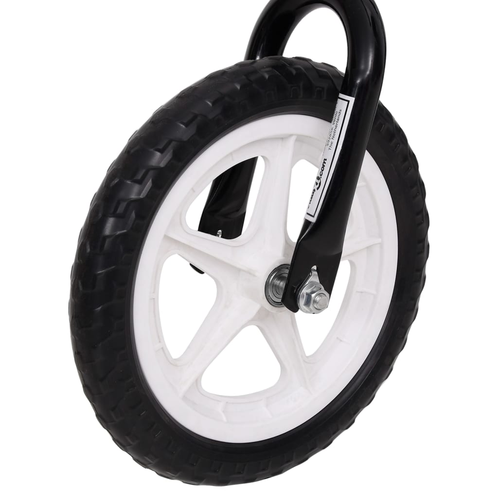vidaXL Bicicleta de equilíbrio com rodas de 9,5" preto