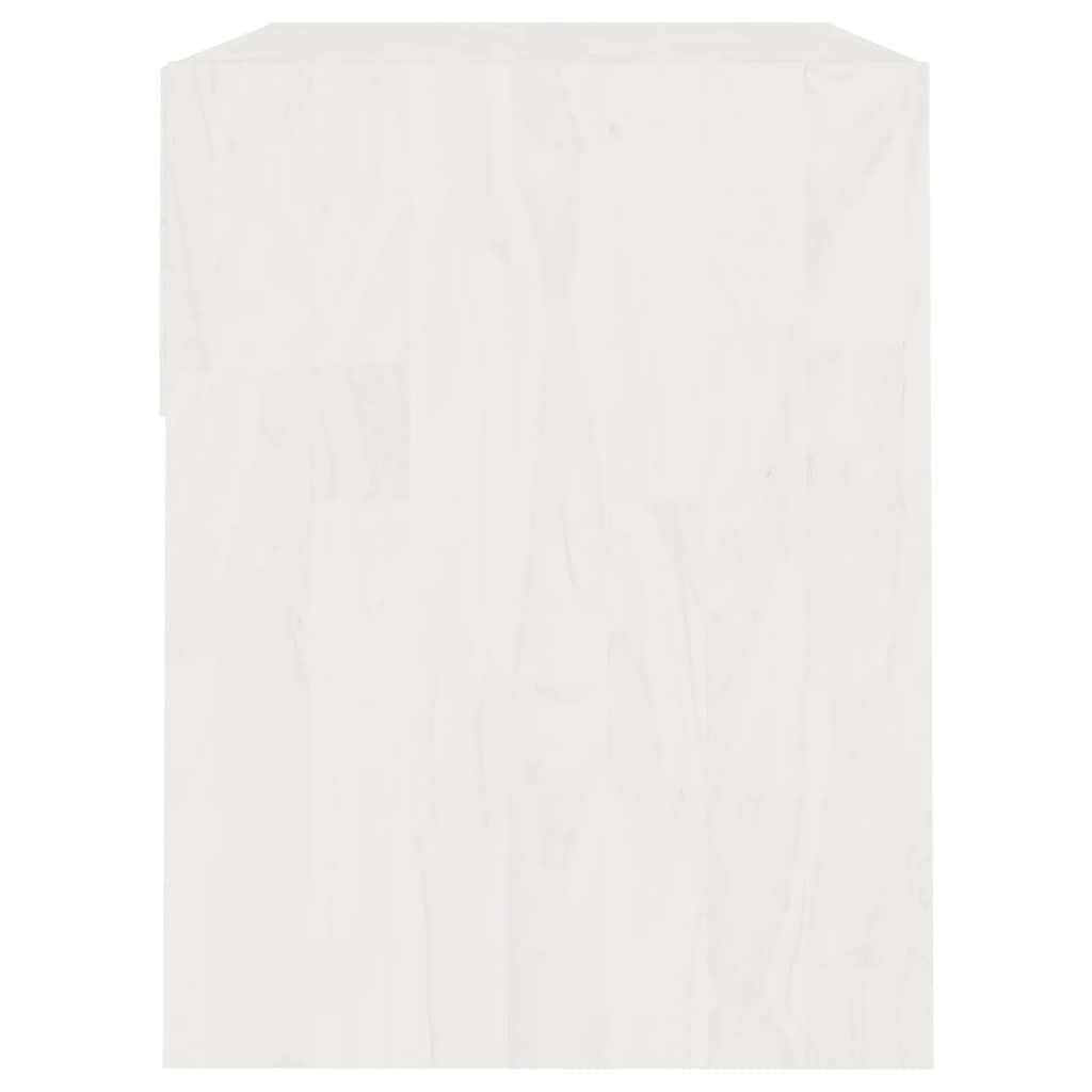 vidaXL Mesa de cabeceira 40x31x40 cm pinho maciço branco