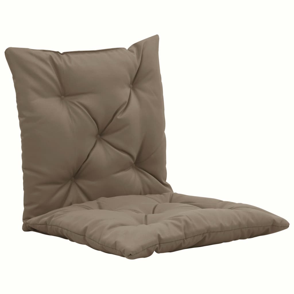 vidaXL Almofadões cadeira baloiço 2 pcs 50 cm tecido cinza-acastanhado