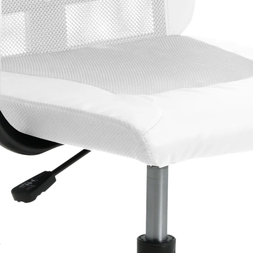 vidaXL Cadeira escritório tecido malha/couro art. regulável branco