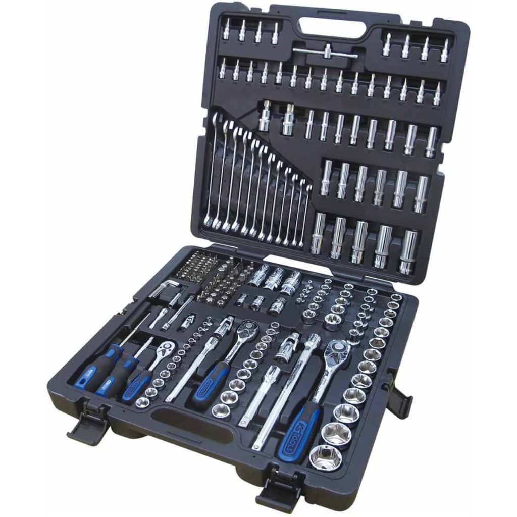 KS Tools Kit de chaves de roquete cabeças e pontas CHROMEplus 216 pcs