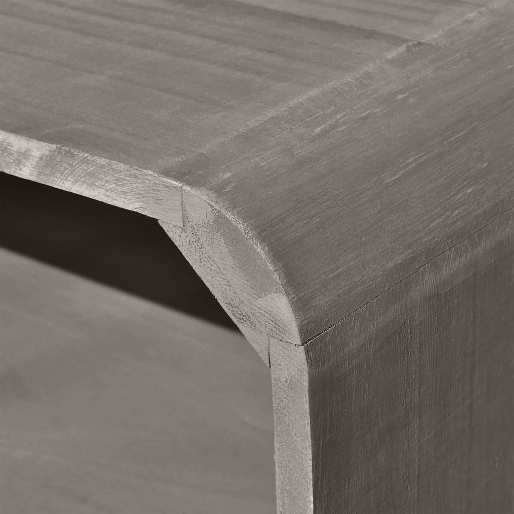 vidaXL Mesa de centro 90x55,5x38,5cm madeira paulownia maciça cinzento