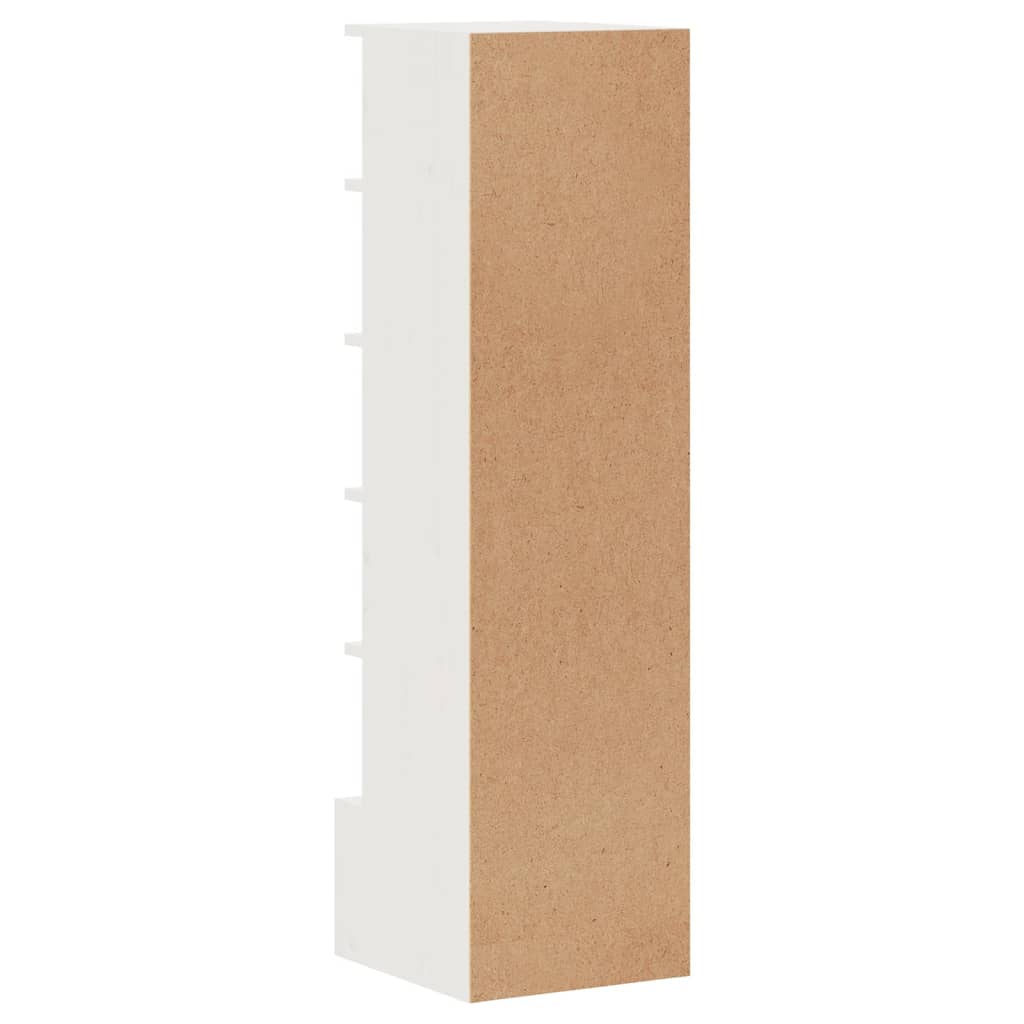 vidaXL Sapateira 28x30x104 cm madeira de pinho maciça branco